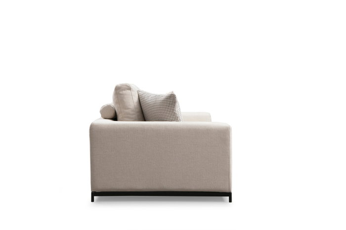 Atelier Del Sofa Sofá 2 Plazas Beige 201x102x84 cm Tapizado Poliéster